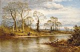 An English River in Autumn by Benjamin Williams Leader